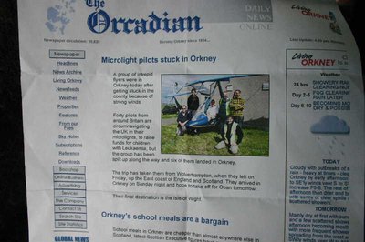 The Orcadian newspaper headlines for Monday, 12th June 2006