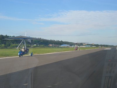 Preparing to depart from Dundee Airport